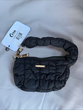 Zyia Active Black Baby Bubble Mini Tote Bag with Gold Hardware